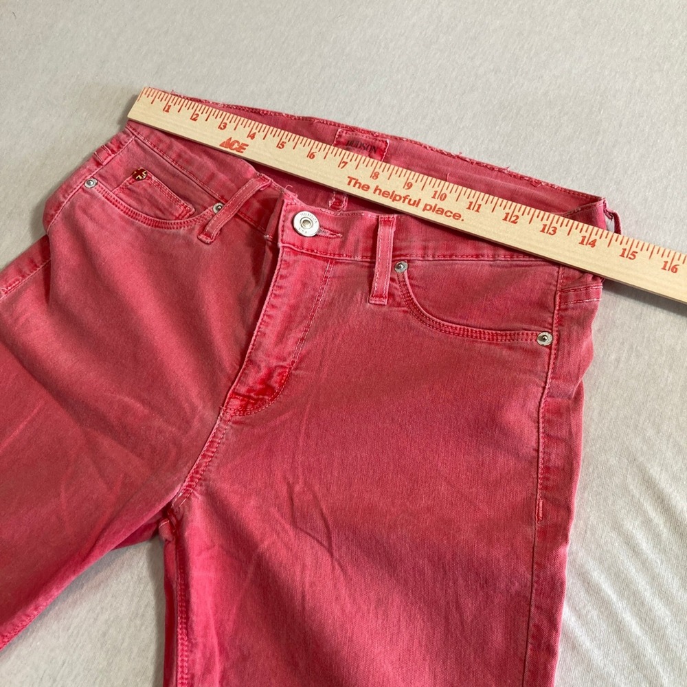 Hudson Skinny Jeans Womens 28 Faded Pink Stretch Denim WM407JFD Made in USA - Picture 6 of 16